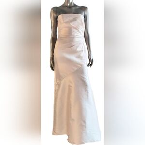 □$2,640 NEW PAMELLA ROLAND BLUSH PINK SILK RUNWAY DRESS GOWN 2